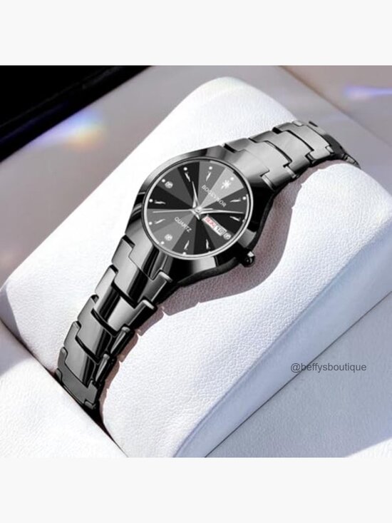 Women\'s Dainty Day Date Watch Stainless Steel Quartz Water Resistant main image 6